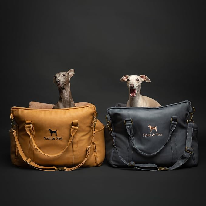 NOAH & PAW Small Dog Car Seat for Small Medium Pets with Harness Clip, 4X Safety Feature, Washable Dog Seat for Car, Orthopedic Foam Wrapped with Plush, Vegan Leather - Image 9