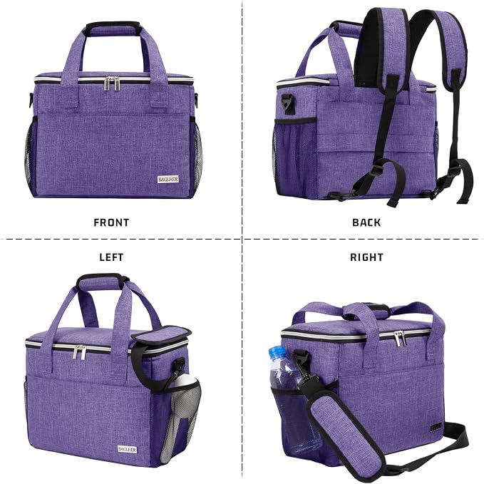 BAGLHER Dog Travel Bag Backpack Pet Supplies Backpack 5-Piece Set with Shoulder Strap 2 Lined Pet Food Containers 2 Foldable Feeding Bowls Essential Kit for Pet Travel - Image 2