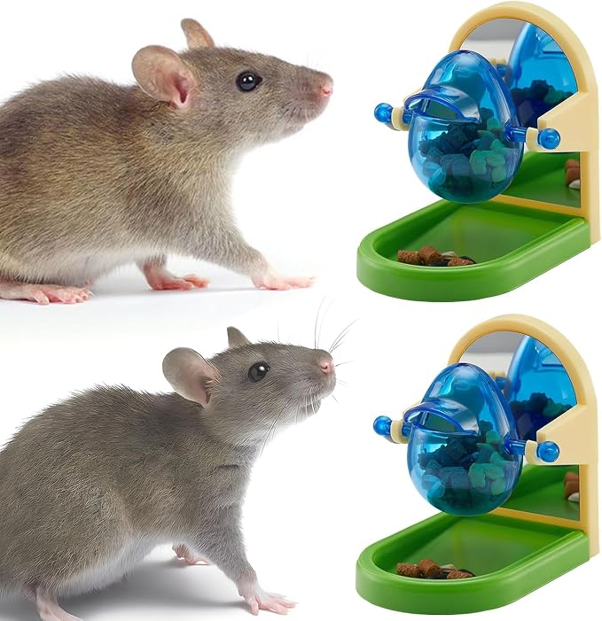 2Pcs Rat Enrichment Foraging Toy, Intelligent Treat Dispensing Puzzle | Interactive Puzzle Design Inspires Natural Foraging Instincts, Slows Feeding Speed to Relieve Boredom and Anxiety for Rats by Jevnd