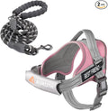 AUROTH Dog Harness and Leash Set for Large Sized Dog, No Pull Dog Vest | with Leash Clips, LED light clip, Soft Padded No Choke, Escape Proof, Easy Walking and Training, Pink, XL by AurothPets