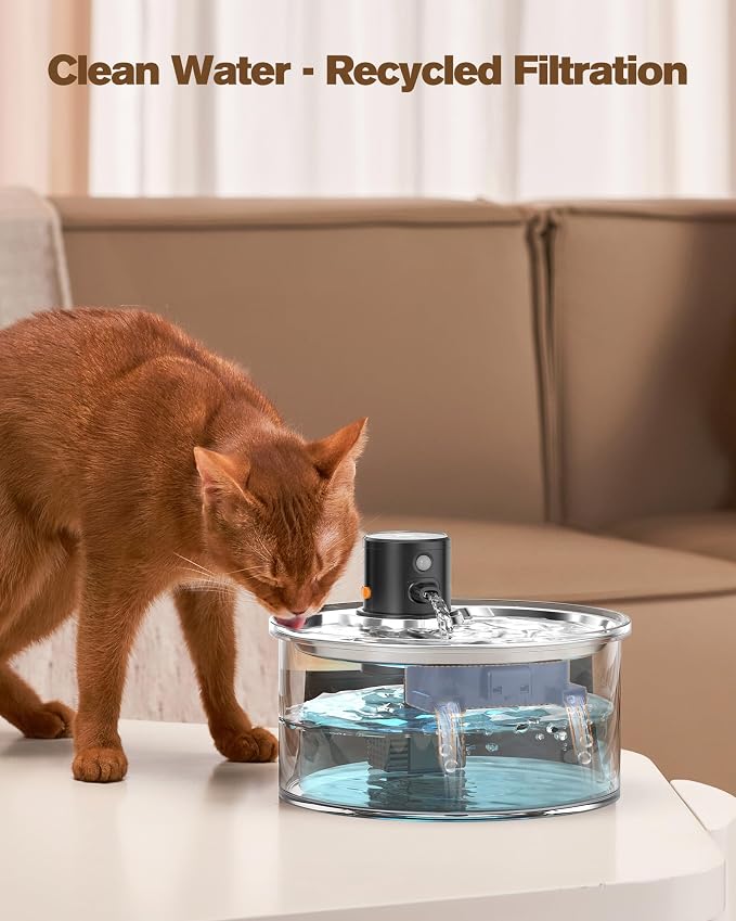 VKIMISS Cat Water Fountain Filters: Pet Water Dispenser Filter Replacement | Official Cat Fountain Replacement Filters & Pre-Filter Sponges for VKIMISS 108oz Automatic Pet Fountains - Image 5