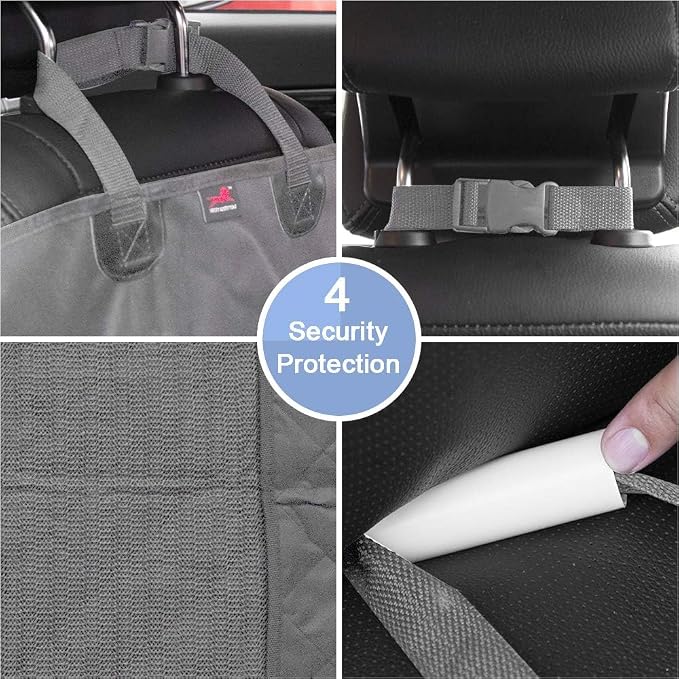 HONEST OUTFITTERS Dog Car Seat Cover 2 Pack, Waterproof Front Seat Car Cover for Cars, Trucks, and Suvs, Pet Front Cover for Cars, Nonslip Dog Seat Cover Grey - Image 6