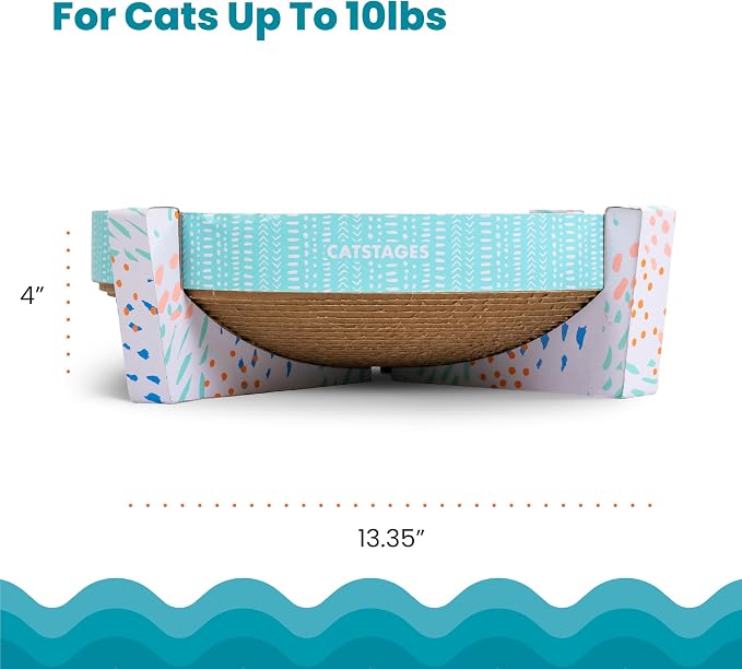 Catstages Scratch,Snuggle & Rest – 2‑in‑1 Indoor Cat Scratcher & Elevated Cat Lounger,Catnip Included,(Pack of 6) - Image 6