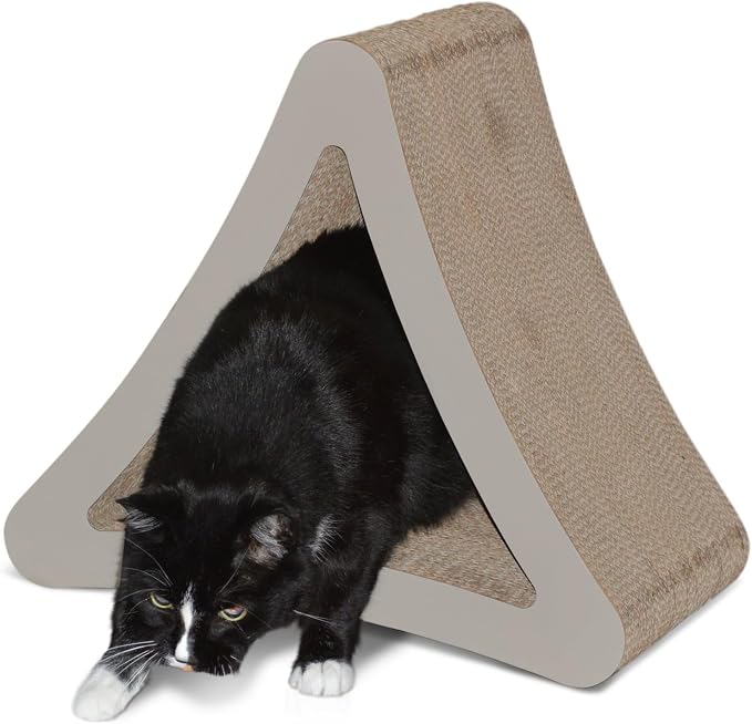 PetFusion 3-Sided Vertical Cat Scratching Post, 18in x 10.5in x 15.9in | Multiple Angle Scratching Pad with 6 Usable Sides, 100% Recyclable Cardboard Lounge for Play and Perch - Image 4