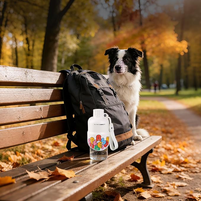 Dog Water Bottle, Leakproof Portable Water Bottle for Dogs, Dog Travel Water Bottles with Convenient Bottles Strap, Dog Travel Accessories for Walking, Hiking, Outdoor, Camping (17oz White) - Image 7