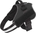 Dog Harness, No-Pull Reflective Dog Vest, Breathable Adjustable Pet Harness with Handle for Outdoor Walking - No More Pulling, Tugging or Choking (Black, M) by Bolux