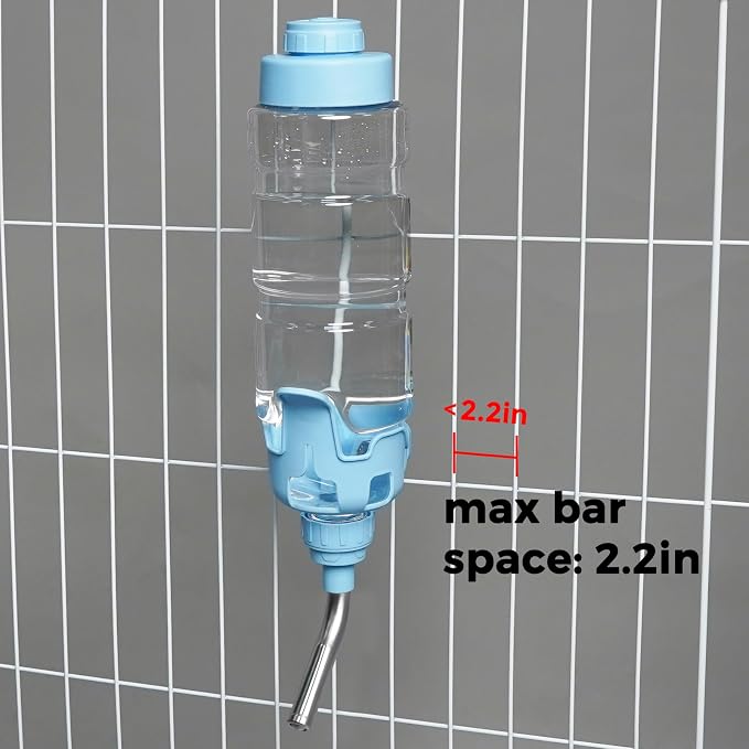 Vannon Dog Crate Water Bottle, 34oz Top-Fill Pet Water Dispenser, Blue | kennel water bottle helps keep pets hydrated longer with fewer refills and easy daily care. - Image 7