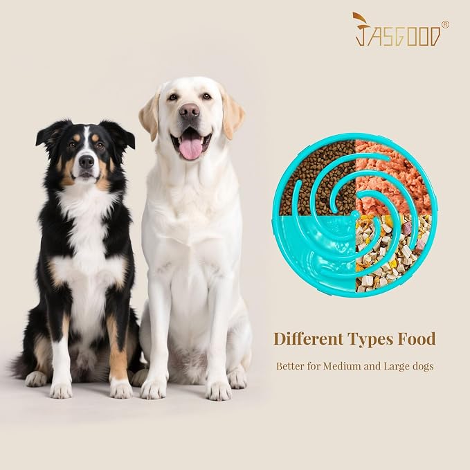JASGOOD Slow Feeder Dogs Bowl for Large Medium Dogs,Anti-Gulping Pet Slower Food Feeding Bowls Stop Bloat,Preventing Choking - Image 4