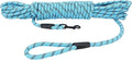 Long Dog Leash for Training 15Ft-Reflective Nylon Rope with Swivel Hook-Recall Agility Lead for Large Small Medium Dogs Outside Walking Hiking-Sky Blue Diam 1/2" by HiKiss