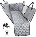 PETICON Dog Car Seat Cover for Back Seat, Waterproof Dog Hammock for Pets | Zippered Design Allows Passenger Seat Access, Mesh Window for Pet View, 600D Oxford, Prevents Scratches, Hair, Mud, and Dirt by PETICON