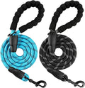 BARKBAY Dog Leashes for Large Dogs Heavy Duty Dog Leash 2 Pack 5 FT with Comfortable Padded Handle Highly Reflective Threads for Medium Large Dogs Walking Training Running (5FT-1/2,Blue+Black) by BARKBAY