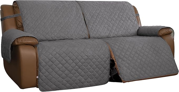 Easy-Going Reversible Couch Cover for 2 Seat Oversized Recliner | Gray/Light Gray, Sofa Slipcover For Dogs, Sofa Cover For Oversized Recliner Loveseat, Furniture Protector, Pet Friendly by Easy-Going