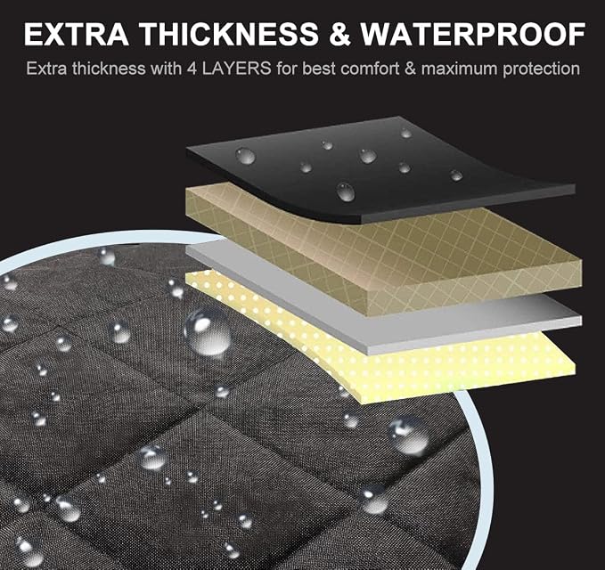 AsFrost Dog Seat Cover Cars Trucks SUVs, Thick 600D Waterproof Pet Car Seat Cover Dog, Heavy Duty & Wear-Resistant Durable Nonslip Backing with Side Flaps, Scratchproof Dog Front Seat Cover | Thicked 600D Oxford, Pet Car Seat Cover, Heavy Duty & Wear-R... - Image 5