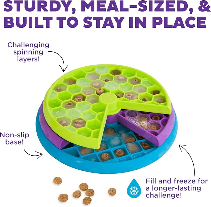 Outward Hound Nina Ottosson Lickin’ Layers 3-in-1 Dog Toy Treat Puzzle, 10" | Level 2 Intermediate, Interactive Slow Feeder, Lick Mat, Puzzle, Holds 2 Cups Food, Non-Slip Base, Enrichment, Dogs & Puppies - Image 7