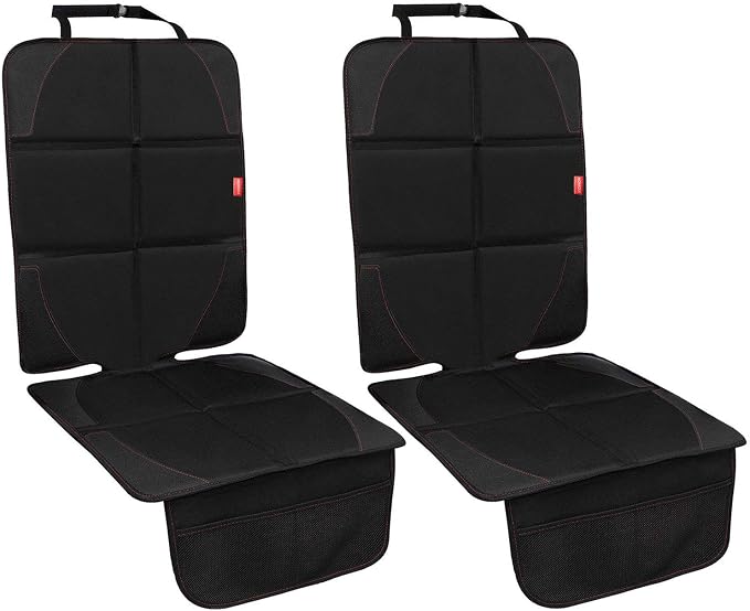 MORROLS Car Seat Protector, 2 Pack Carseat Protector with Thick Padding, Baby/Pets for Child Car Seat-Mesh Pockets-Waterproof-Universal Size(Black) - Image 8