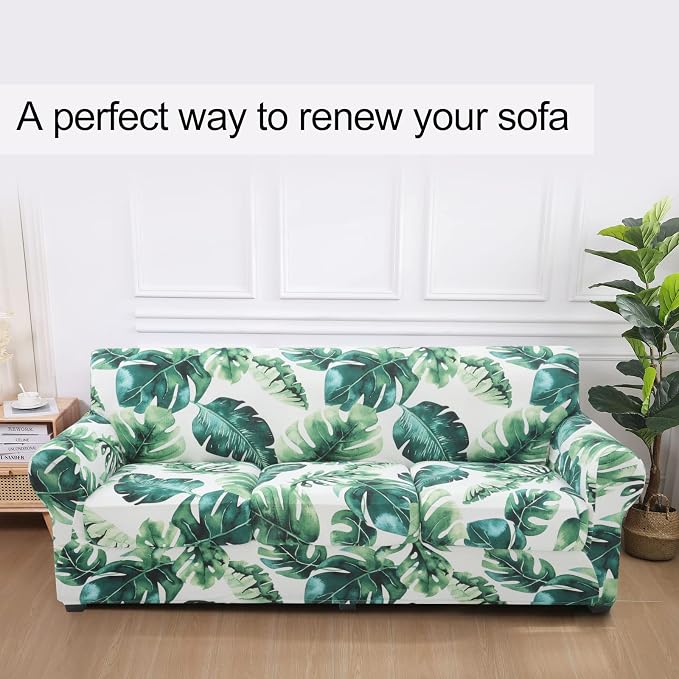 hyha Stretch Couch Covers, Sofa Cover for 3 Cushion Couch Pet Friendly | Floral Pattern, Printed, 4 Pieces, 3 Separate Cushion Sofa, Durable Anti-slip Washable Protector with Elastic Bottom for Dogs - Image 8