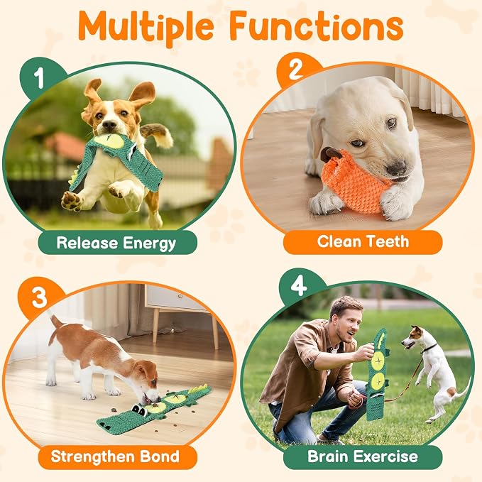 2-Pack Aggressive Chewer Toy, Squeaker & Puzzle, No Stuffing - Image 5