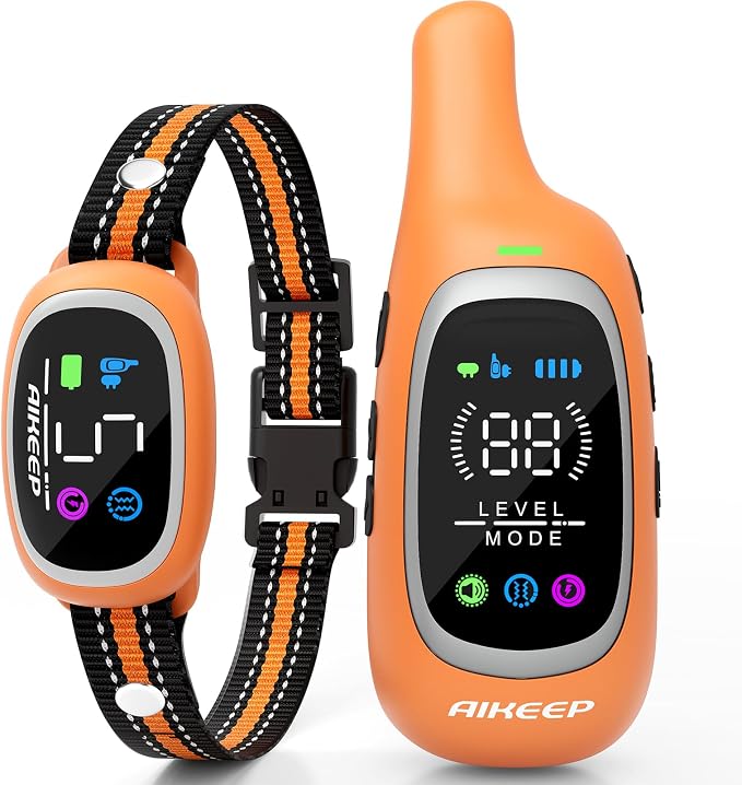 2-in-1 Dog Shock Collar and Bark Collar for Dogs – 3300FT Dog Training Collar with Remote, IP67 Waterproof e Collar with Anti-Bark/Beep/Vibration/Shock Modes for Small Medium Large Dog(8-120Lbs) - Image 9