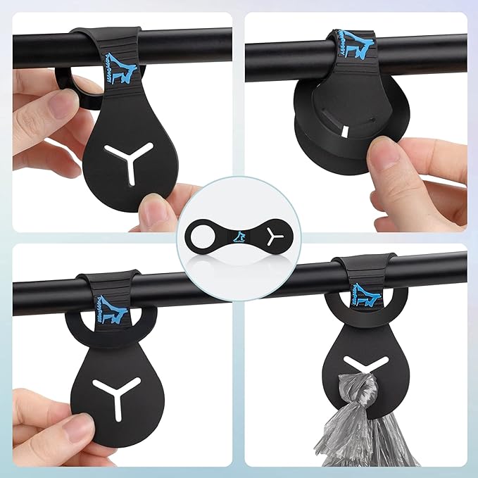 Dog Poop Bag Holder for Leash Waste Bag Carrier Dog Poop Bag Dispenser for Walking Running Bicycle Accessory 2 Pieces - Image 3