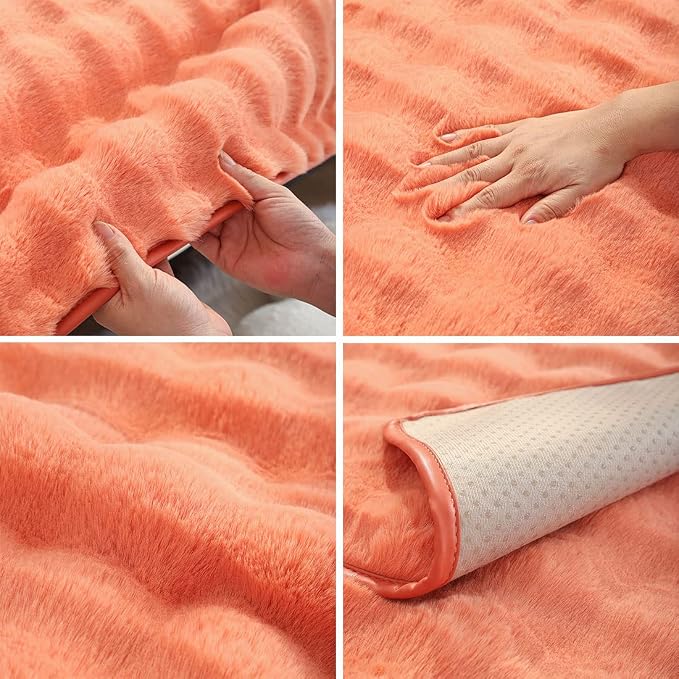 Faux Fur Couch Covers for Sofa Thick Fuzzy Sofa Covers for Dogs | Soft Warm Couch Cover Shaggy Fuzzy Sectional Sofa Cover Non-Slip Plush Sofa Slipcover Furniture Protector - Image 7