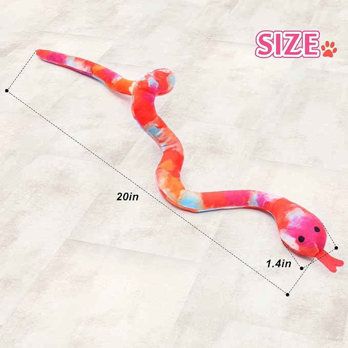 CiyvoLyeen Plush Snake Catnip Toys for Indoor Cats 3 Pack | Interactive Snake Cat Chew Kicker Toys, Boredom Relief, Soft Durable Plush with Catnip, Funny Gift for Cat Lovers & Kitten - Image 3
