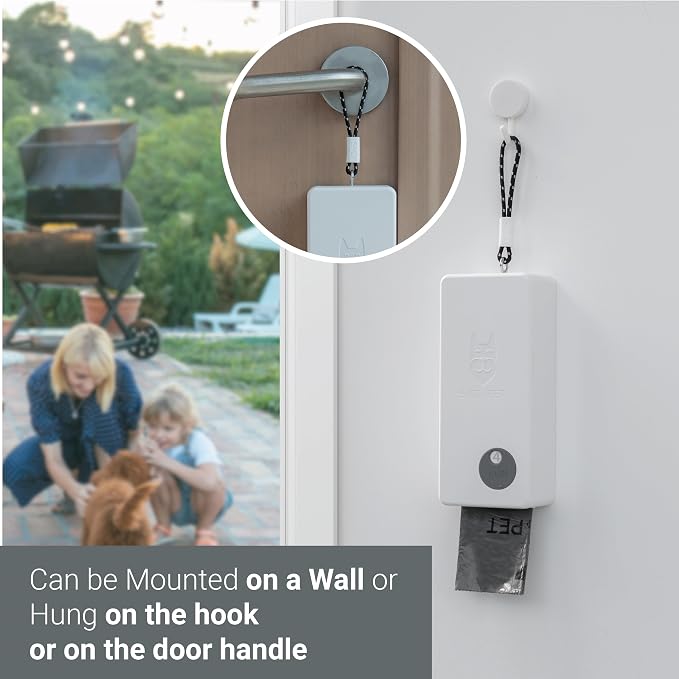 SVD.PET Dog Poop Bag Dispenser, Wall Mount Pet Waste Bag Dispenser Station | Weatherproof Outdoor or Indoor Bag Holder, Easy to Refill Magnetic Cover (White, Dispenser only) - Image 3