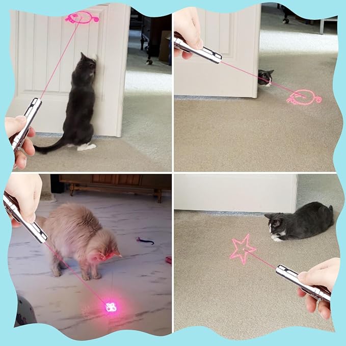 Waputne Cat Toy, USB Rechargeable, 3 Light Modes, 5 Fun Patterns, Indoor | Interactive Chase Toy; Automatic Training & Exercise Fun; Kitten Toy for Indoor Cats & Dogs - Image 2