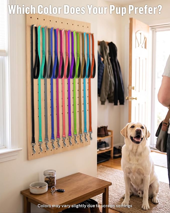 FunTags Reflective Nylon Dog Leash for Medium & Large Dogs, 6FT for Walks | Comfortable Padded Grip, Stay Safe at Night, 360° Anti-Tangle Swivel, for Dog Parks & Trails, Khaki - Image 8