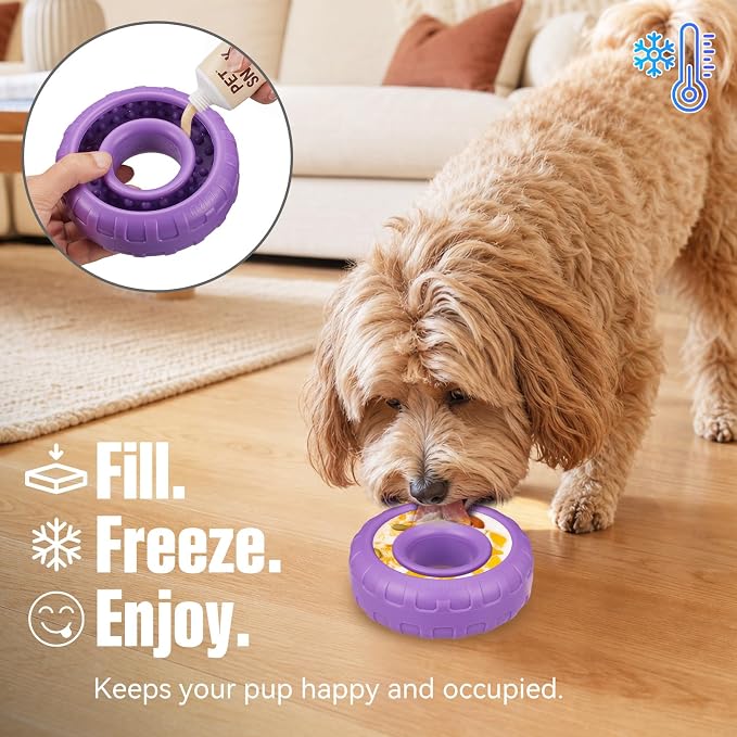 Dog Enrichment Lick Bowl, Bestalk Slow Feeder Lick Mat for Dogs, Freeze Puzzle Licking Bowl for Anxiety Relief, BPA Free Silicone, Dishwasher Safe(Purple,S) - Image 5