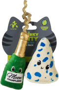 Quirky Kitty Wine & Cheese Catnip Plush Cat Toy, Pack of 2 by QuirkyKitty