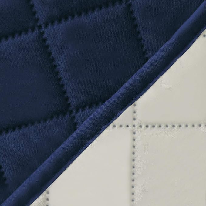 Easy-Going Reversible Couch Cover, Small Chair, Navy/Ivory | Machine Washable Slipcover For Dogs, Water Resistant Furniture Mat For Living Room, Non-Slip Sofa Cover, Pet Friendly - Image 6