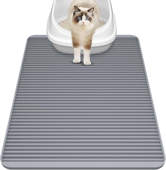 Filmicy Silicone Cat Litter Mat - 31' x 23' Waterproof Large Kitty Mat, Non-Slip, Durable, Easy Clean & Washable Cat Litter Tray Mat for Scatter Control by Unknown