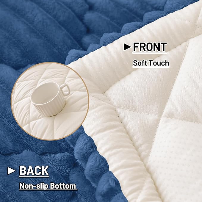 Smiry Couch Cover for Dogs Washable, Non Slip Fuzzy Pet Sofa Protector | Soft Thick Furniture Cover for Sofa, Loveseat and Sectional, Scratch & Pet Hair Resistant (Navy, 27.6" x 70.9") - Image 5