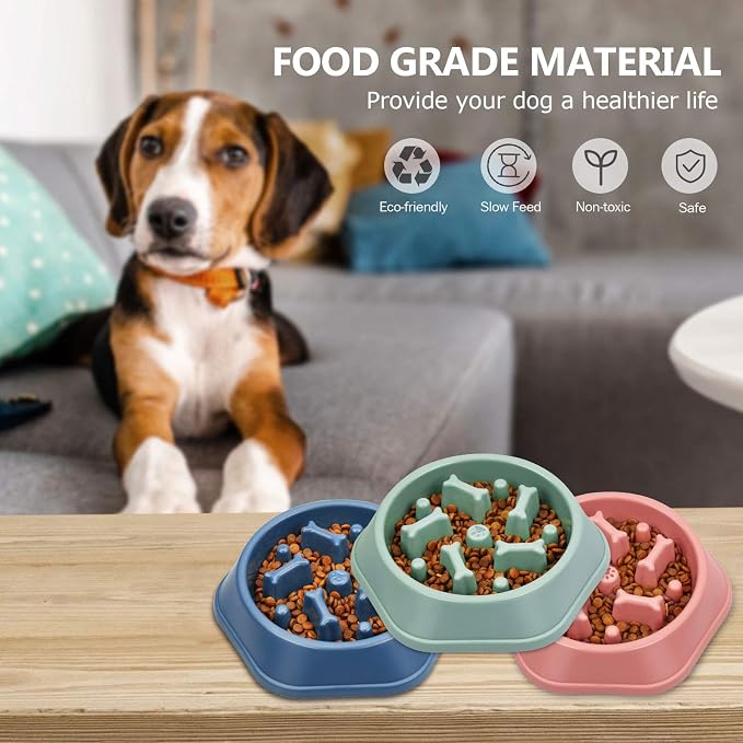 UPSKY Slow Feeder Dog Bowl Anti-Chocking Slower Feeding Pet Puzzle Bowls | Interactive Bloat Stop Dog Food Dishes, Non-Slide Dogs Lick Treat for Small Medium, Slow-Eating Maze Design, Easy to Clean - Image 6