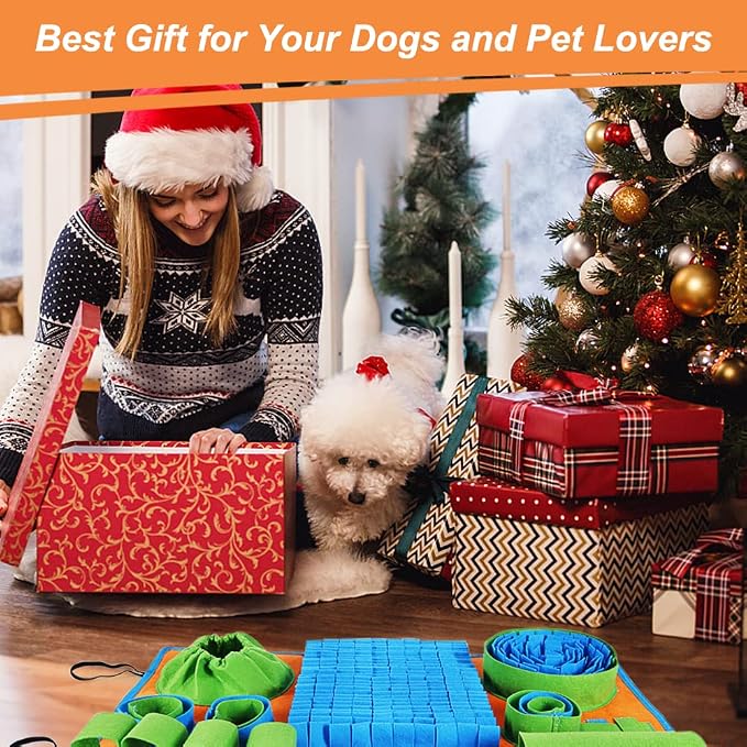 Vivifying Snuffle Mat for Dogs, Interactive Dog Puzzle Toy for Boredom and Mental Stimulation, Enrichment Feeding Game Sniff Mat Helps Slow Eating and Keep Busy - Image 7