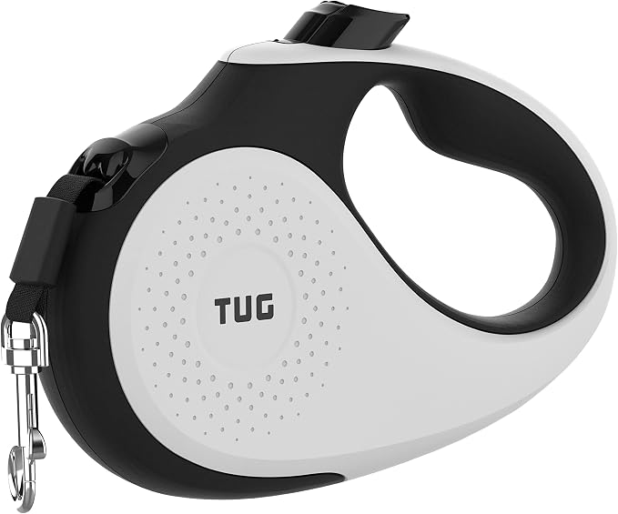 TUG XL Retractable Dog Leash, 26 ft (Extra Large, White) | 360° Tangle-Free Retraction, 26 ft Tape, Quick Thumb Lock, Anti-Slip Handle, For Dogs Under 110 lbs - Image 6