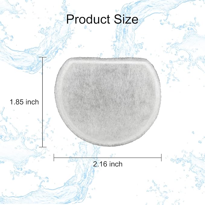 16 Pack Pet Fountain Replacement Filters, 8 Carbon and 8 Foam Pre-Filters | For Select Ceramic and Stainless Pet Fountains; Carbon Reduces Odors, Foam Catches Hair and Debris to Support Pump Care - Image 4