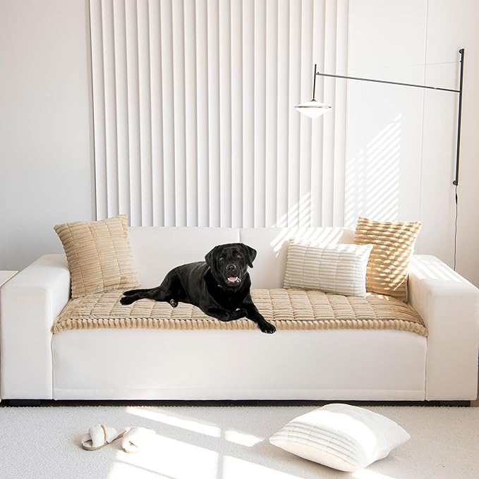 Mivnue Couch Cover for Dogs, Washable Non Slip Pet Sofa Furniture Protector | Thick Flannel & Anti-Slip Backing, Protect Couch Cover from Pet Hair, Dirt & Messes for Leather & Fabric Sofa and Loveseat - Image 2