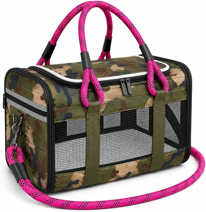 Soft-Sided Dog & Cat Carrier | for Car Rides, Vet Visits, Errands & Daily Outings | Fits Small Dogs & Cats Up to 15 lbs | 18" L x 11.5" H | Yorkies, Chihuahuas & More by FLUFFY+COMMUTE