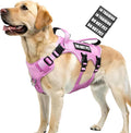 WINSEE Escape Proof Dog Harness with Double Handle+4 Removable Patches | Service Working Molle Harness with Double Handle for Large Dogs, Tactical Pet Reflective Vest for Walking Hiking Hunting by WINSEE