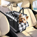 Center Console Dog Car Seat for Small Dogs Up to 11lbs, Anti-Collapse with Hard Support Board, Detachable Washable Cushion & Built-in Safety Belt | Chihuahua, Yorkie, Shih Tzu,Black by CHZUOBER