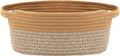 JMvicyroam Small Woven Basket, Empty Gift Basket, Jute&Brown/1 Pack | Small Gift Basket, Cotton Rope, 12 x 8 x 75 in, Handles, Includes Ribbon and Bag, Birthday Gift Basket by JMvicyroam
