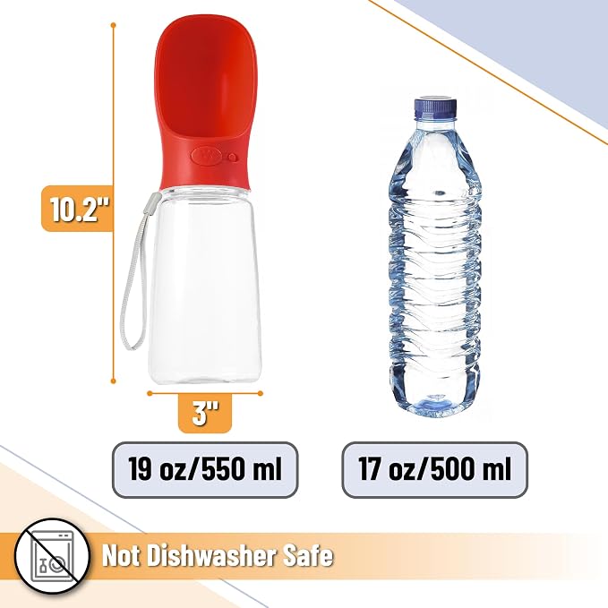Mr. Pen- Portable Dog Water Bottle, 19 oz, Large | Leak Proof Puppy Water Dispenser with Drinking Feeder for Pets, Outdoor Walking, Hiking, Travel, Not Dishwasher Safe - Image 3