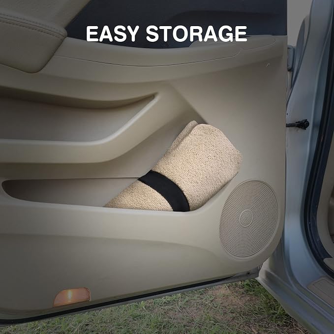 Leader Accessories Waterproof Towel Front Bucket Seat Covers, 2pcs Beige | Universal Non-Slip, Fits Car Truck SUV, Machine Washable, For Dog & Kid, Pets, Yoga, Gym, Beach, Swimming, Outdoor Sports - Image 6