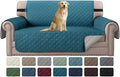 H.VERSAILTEX Reversible Couch Cover Loveseat Cover for 2 Cushion Couch Water Resistant Dog Couch Protector Furniture Cover for Pet Non Slip Loveseat Couch Cover(Oversized Loveseat, Dark Teal/Beige) by HVERSAILTEX