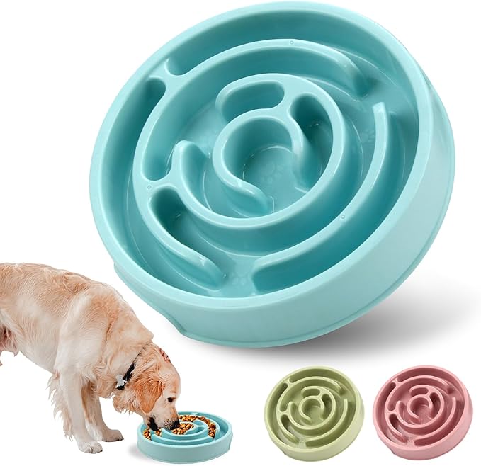 Slow Feeder Dog Bowls Puzzle Dog Bowl with Anti-Slip Slow Feeder & Non-Slip Design, Boredom and Anxiety Reducer Suitable for All Breed Dogs and Cat by Unknown
