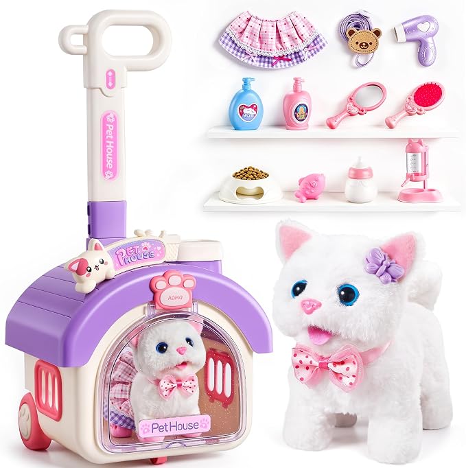 Cat Toys for Kids Girls, Interactive Robot Cat Toy for Girl 4 5 6 7 8 Year Old, Dress Up for Little Cat, Pretend Play Toddlers Girl Toy for 5-7 6-8, Ideas Birthday Gifts for Girl 5 Year Old by Unknown