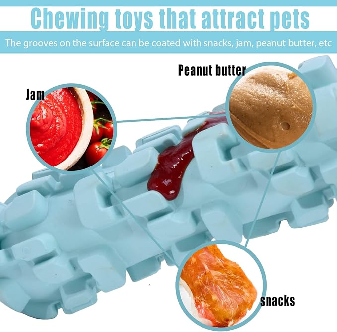 Freezable Treat Dispenser with 8 - Hours Cooling, Feeder for Large Dogs | Tough Durable Puzzle, Good for Dental Health, Easy to Clean, Portable Outdoor Camping Accessories - Image 4
