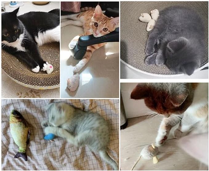 Catnip Toy, Cats Mouse Plush Cat Toys, Cat Mice & Animals Toys for Indoor Cats and Kittens, Cat Chew Toy for Exercise for Pet Cat Kitten Kitty (6 Packs) - Image 7