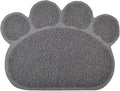 DM Paw-Shaped Cat Litter Box Debris Catcher Mat, 15.75x11.75 Inches (Gray) by DMWirelessCarCharger